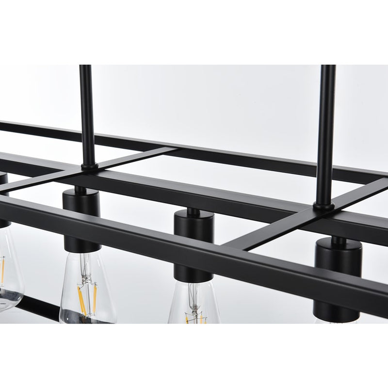 Living District Judah 7 Light 47" Pendant, Black