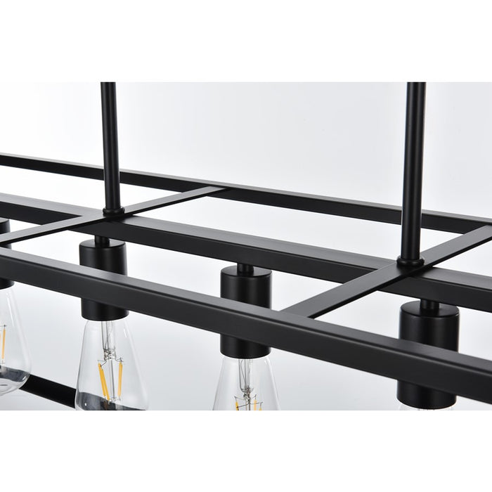 Living District Judah 7 Light 47" Pendant, Black