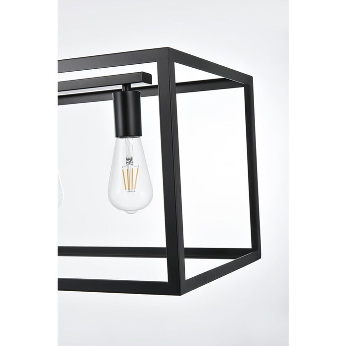 Living District Judah 7 Light 47" Pendant, Black