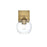 Living District Eero 1 Light 6" Wall Sconce, Satin Gold/Clear