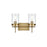 Living District Taryin 2 Light 14" Wall Sconce, Satin Gold/Clear - LD7319W14SG