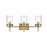 Living District Taryin 3 Light 24" Wall Sconce, Satin Gold/Clear