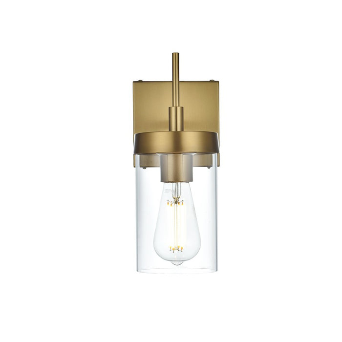 Living District Taryin 41 Light .5" Wall Sconce, Satin Gold/Clear