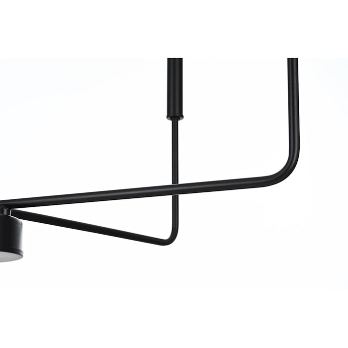 Elegant Lighting Willa 6 Light 26" Pendant, Black