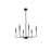Elegant Lighting Willa 6 Light 26" Pendant, Black