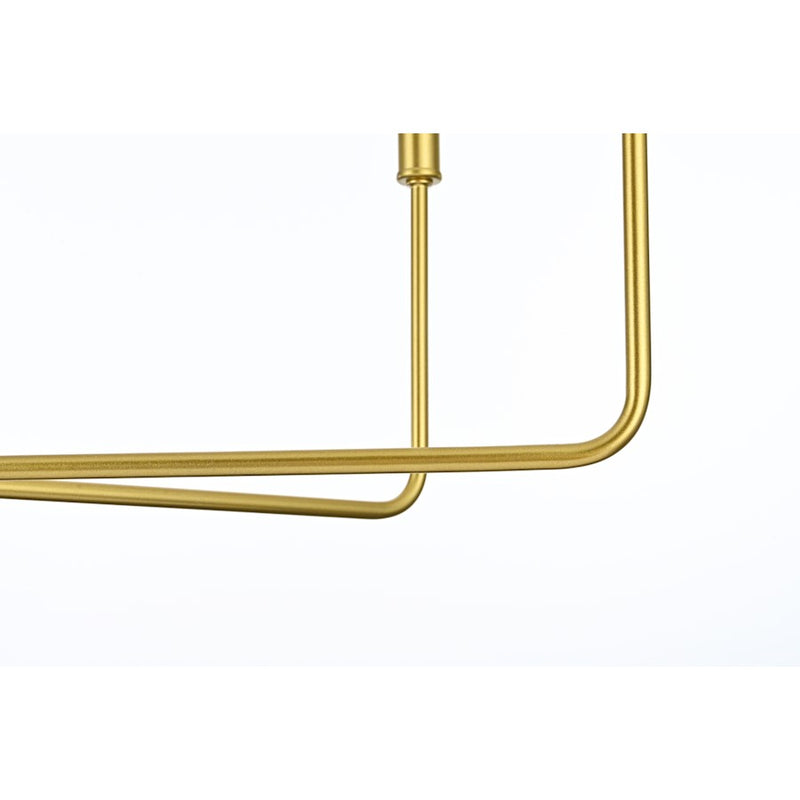 Elegant Lighting Willa 6 Light 26" Pendant, Brass