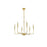 Elegant Lighting Willa 6 Light 26" Pendant, Brass
