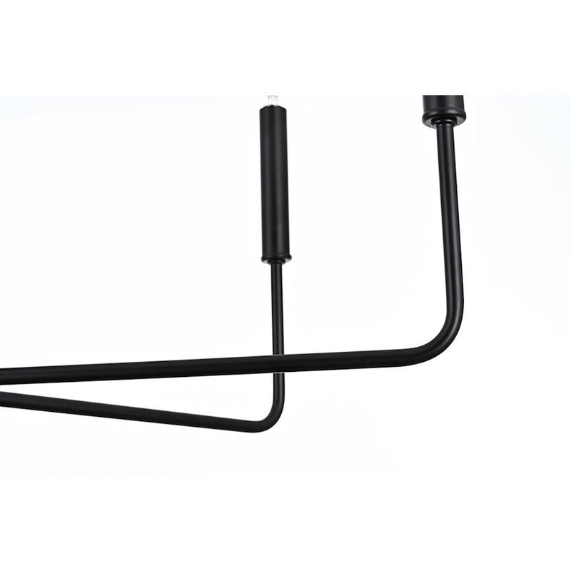 Elegant Lighting Willa 6 Light 26"L Pendant, Black