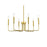 Elegant Lighting Willa 6 Light 26"L Pendant, Brass