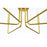 Elegant Lighting Willa 6 Light 26"L Pendant, Brass