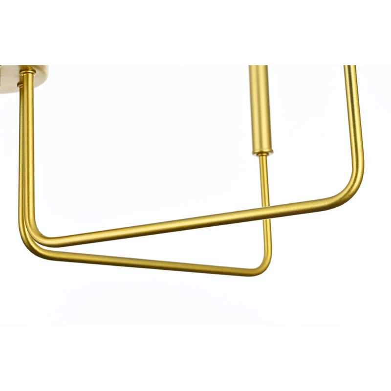 Elegant Lighting Willa 6 Light 26"L Pendant, Brass