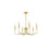 Elegant Lighting Willa 6 Light 26"L Pendant, Brass