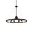 Elegant Lighting Thora 6 Light 32" Pendant, Weathered Black/Rust