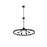 Elegant Lighting Thora 6 Light 32" Pendant, Weathered Black/Rust