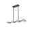 Elegant Lighting Lyra 8 Light 30" Pendant, Black/Clear