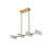 Elegant Lighting Lyra 8 Light 30" Pendant, Satin Gold/Clear