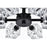 Elegant Lighting Lyra 6 Light 14" Flush Mount, Black/Clear