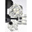 Elegant Lighting Lyra 6 Light 14" Flush Mount, Black/Clear