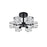 Elegant Lighting Lyra 6 Light 14" Flush Mount, Black/Clear