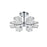 Elegant Lighting Lyra 6 Light 14" Flush Mount, Chrome/Clear