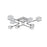 Elegant Lighting Lyra 8 Light 32" Flush Mount, Chrome/Clear