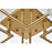 Elegant Lighting Lyra 8 Light 32" Flush Mount, Satin Gold/Clear