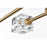 Elegant Lighting Lyra 8 Light 32" Flush Mount, Satin Gold/Clear