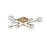 Elegant Lighting Lyra 8 Light 32" Flush Mount, Satin Gold/Clear