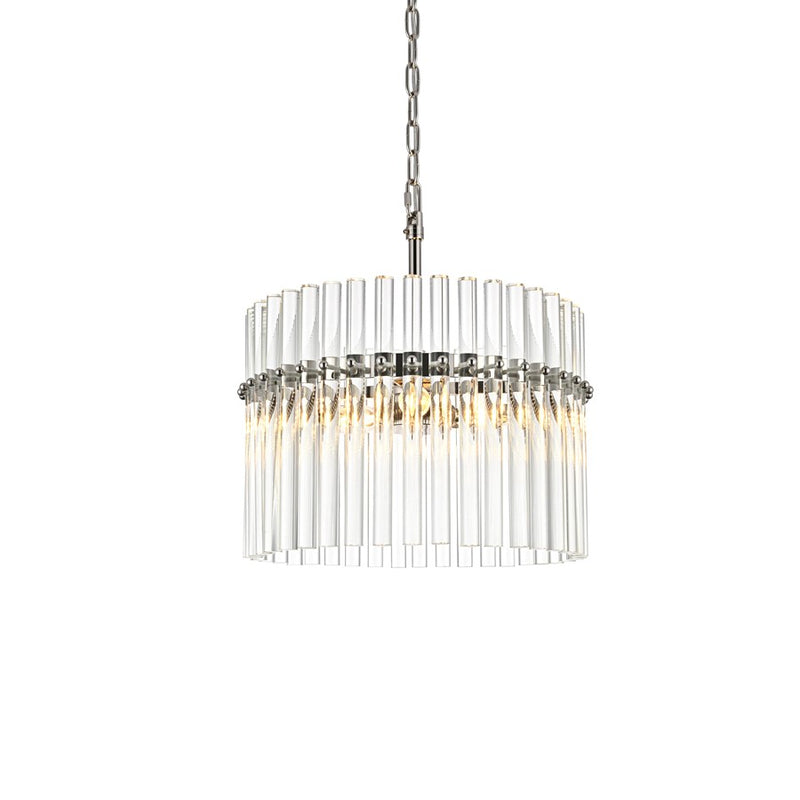 Living District Paulina 3 Light 16" Chandelier, Polished Nickel