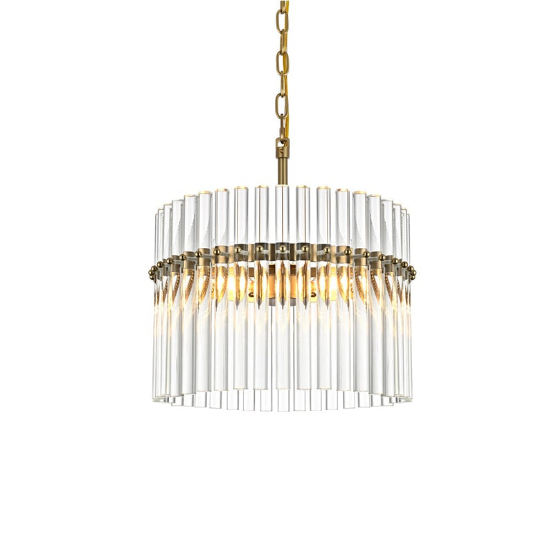 Living District Paulina 3 Light 16" Chandelier, Satin Gold
