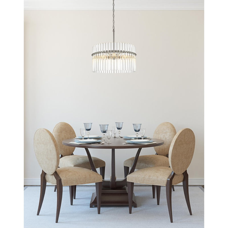 Living District Paulina 4 Light 20" Chandelier, Polished Nickel