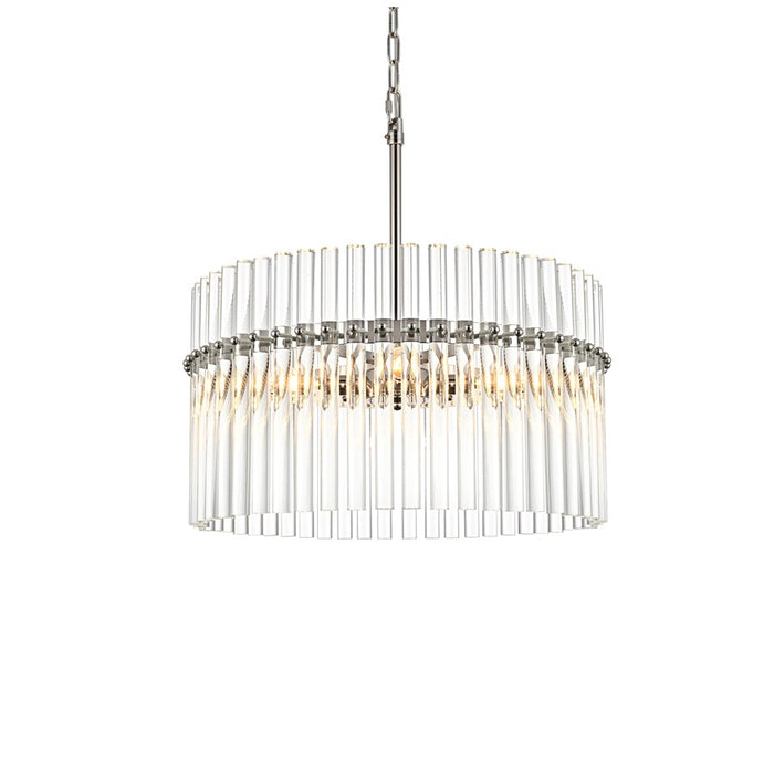 Living District Paulina 4 Light 20" Chandelier, Polished Nickel
