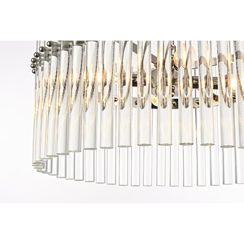 Living District Paulina 4 Light 20" Chandelier, Polished Nickel