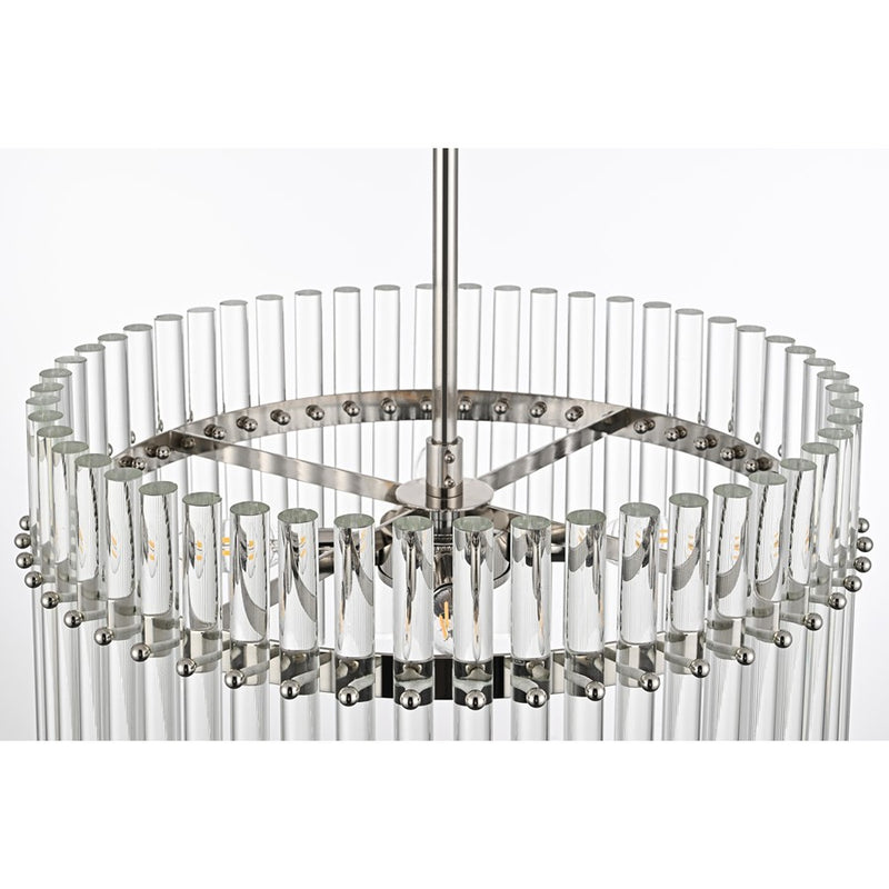 Living District Paulina 4 Light 20" Chandelier, Polished Nickel
