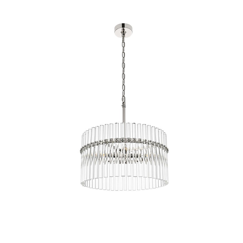 Living District Paulina 4 Light 20" Chandelier, Polished Nickel
