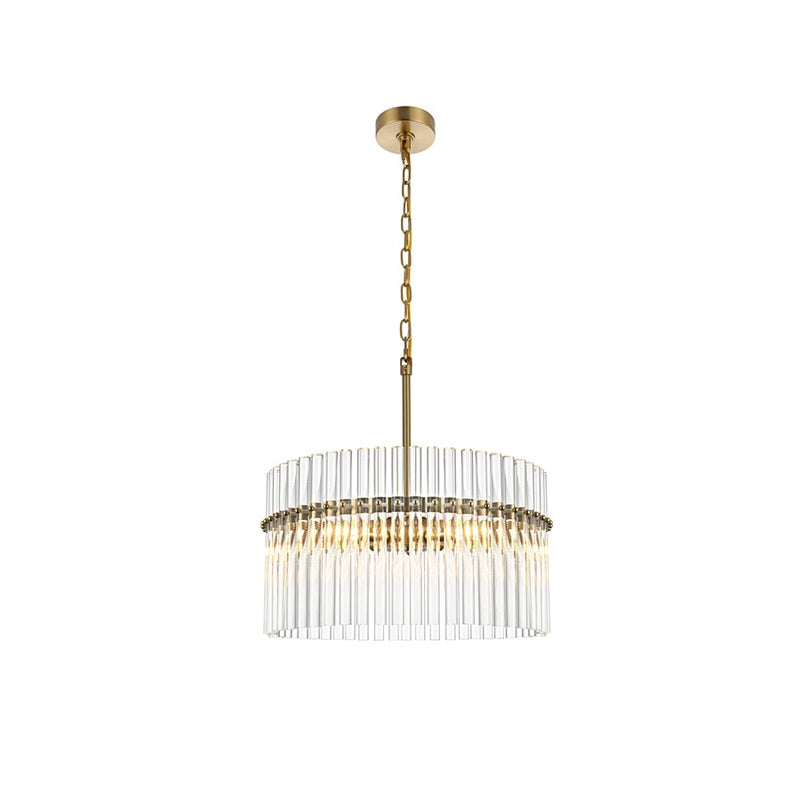 Living District Paulina 4 Light 20" Chandelier, Satin Gold