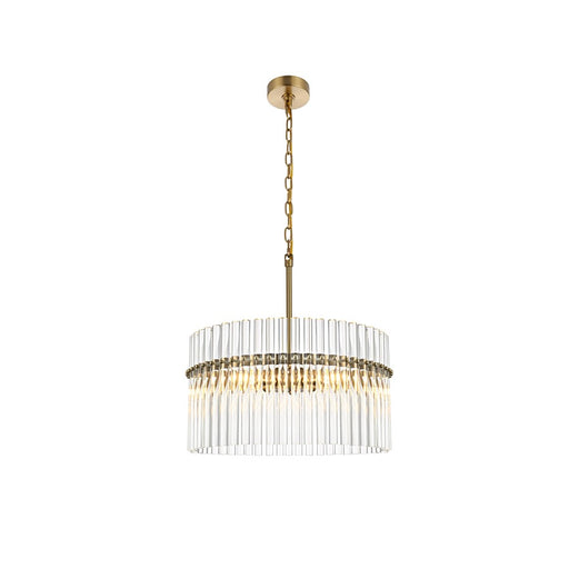 Living District Paulina 4 Light 20" Chandelier, Satin Gold - LD925D20SG