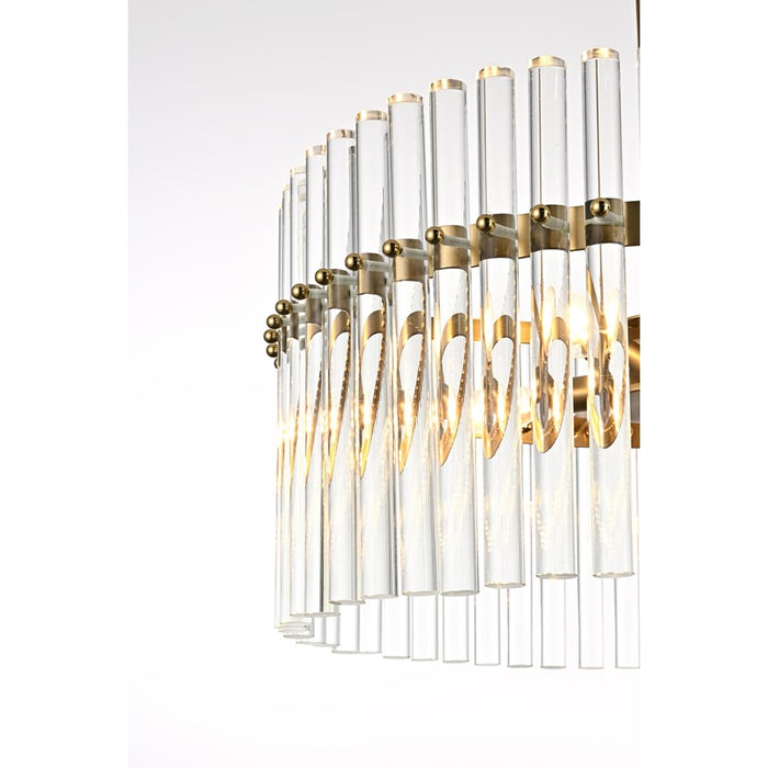 Living District Paulina 4 Light 20" Chandelier, Satin Gold