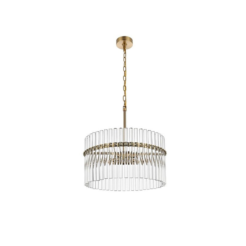Living District Paulina 4 Light 20" Chandelier, Satin Gold