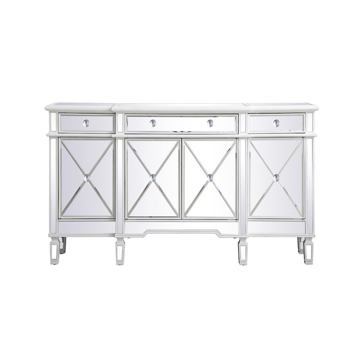 Elegant Decor Contempo 60" Sideboard/Credenza, Antique White