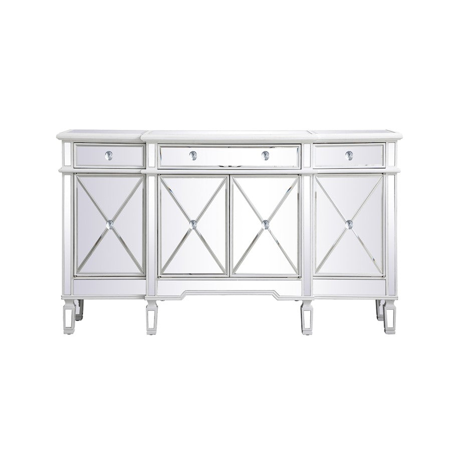 Elegant Decor Contempo 60" Sideboard/Credenza, Antique White
