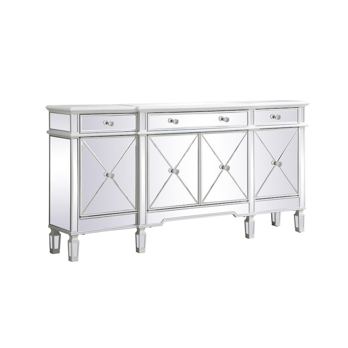 Elegant Decor Contempo 72" Sideboard/Credenza, Antique White