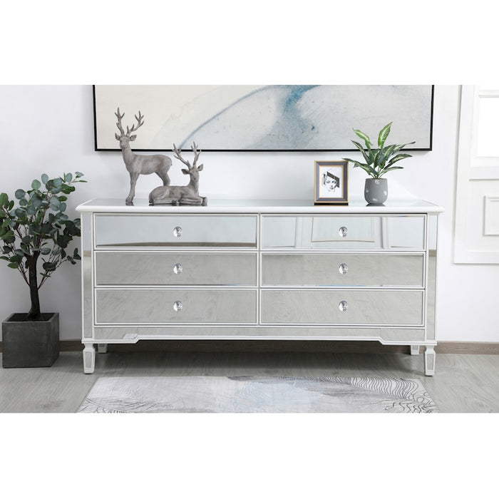 Elegant Decor Contempo 72" Chests, Antique White