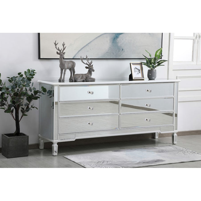 Elegant Decor Contempo 72" Chests, Antique White
