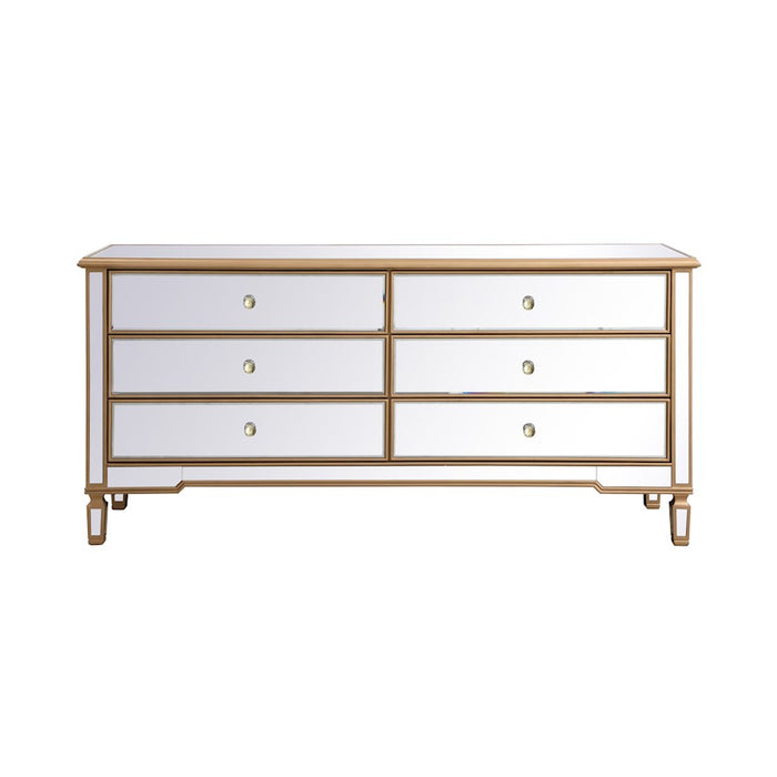 Elegant Decor Contempo 72" Chests, Antique Gold