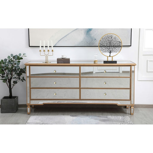 Elegant Decor Contempo 72" Chests, Antique Gold