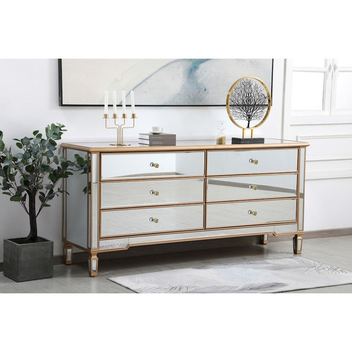 Elegant Decor Contempo 72" Chests, Antique Gold