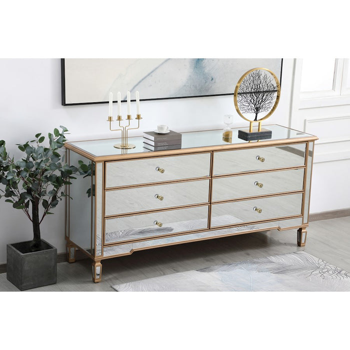 Elegant Decor Contempo 72" Chests, Antique Gold
