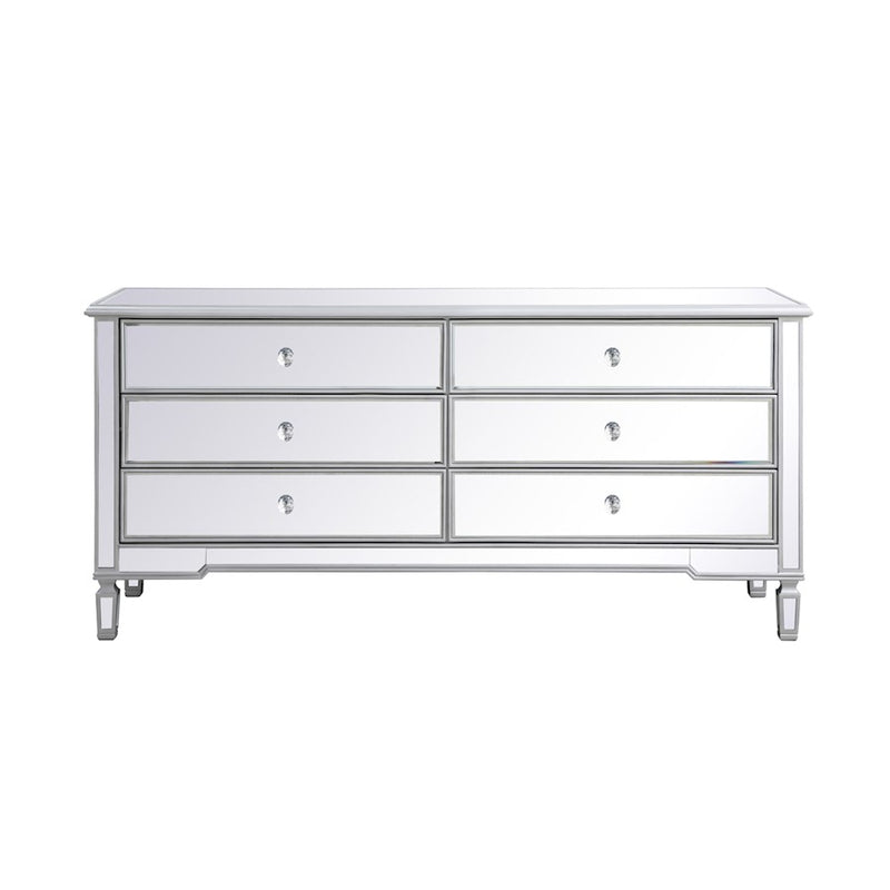 Elegant Decor Contempo 72" Chests, Antique Silver