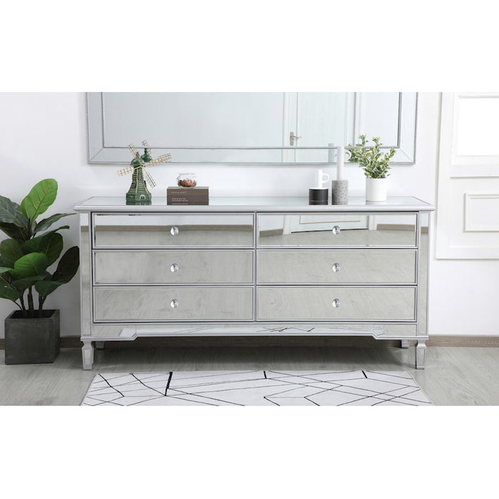 Elegant Decor Contempo 72" Chests, Antique Silver